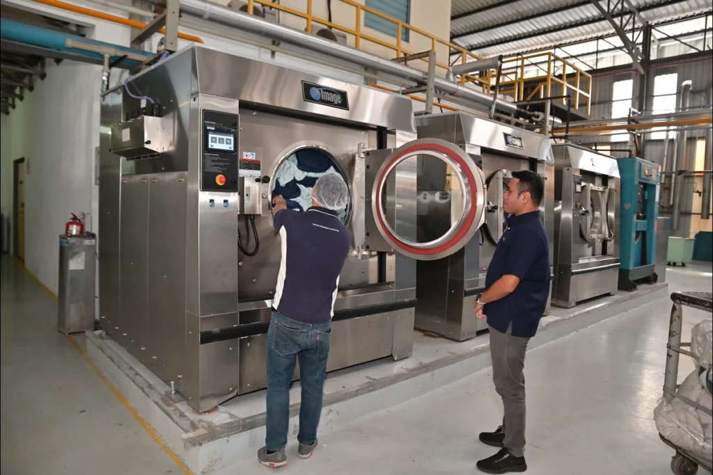 Mas Aero Staff using Commercial Dryer for clients Laundry Mas Aero Staff using Commercial Dryer for clients Laundry